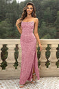 VictoriaEngland Sequin Backless Split Maxi Dress